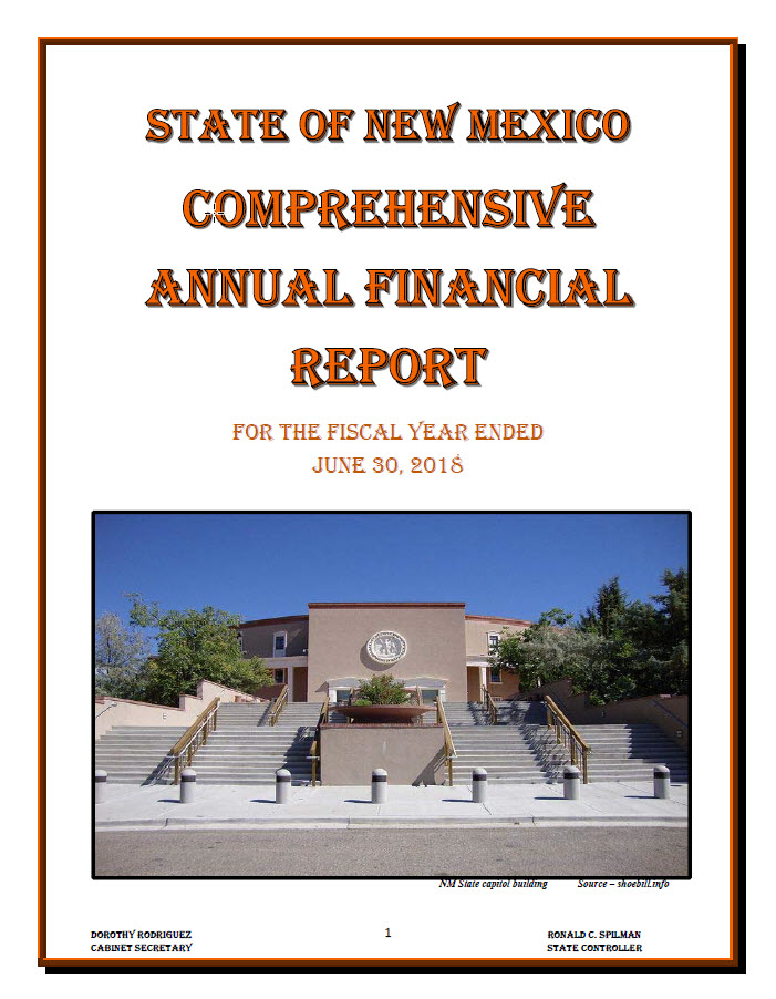 State Of NM Comprehensive Annual Financial Report