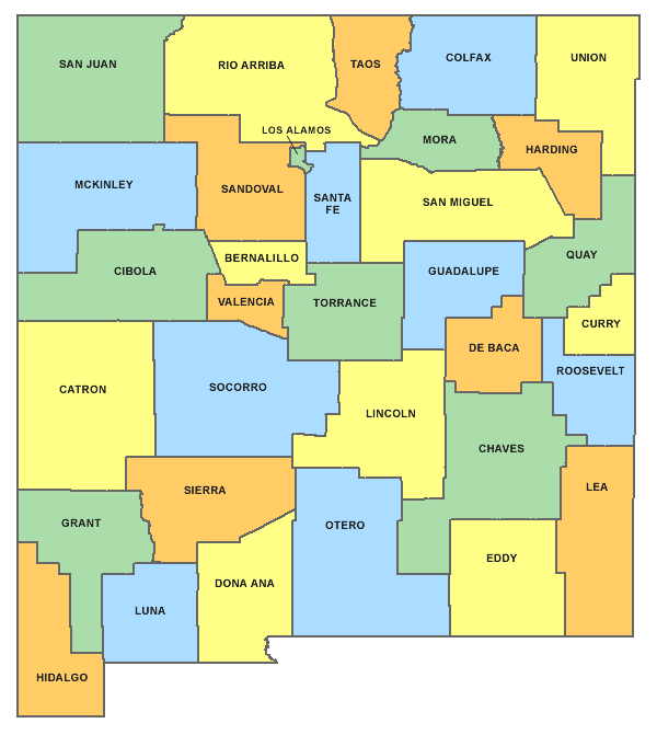 New Mexico map